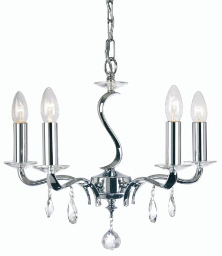 Oaks Lighting 227/5 CH Cobra Chrom poliert 5 Lampe Anhänger Deckenleuchte
