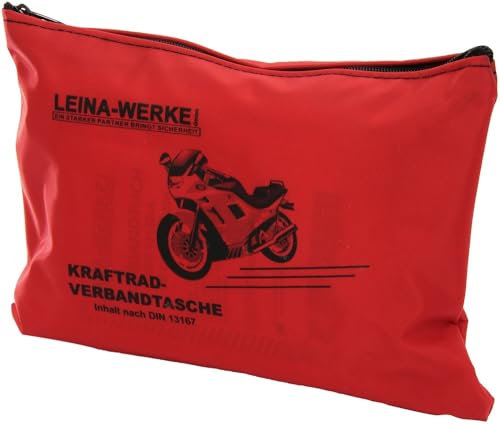 Leina-Werke 17000 Kraftrad-Verbandtasche Typ I ohne Klett, Rot/Schwarz