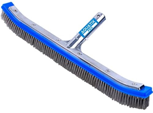 Heavy Duty Pool Premium 45,7 cm piscina in alluminio spazzola di pulizia by Aquatix Pro pennello con setole in acciaio INOX & EZ clip, pulisce muri, piastrelle e pavimenti senza sforzo