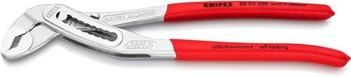 Knipex Alligator Pinza Regolabile per Tubi e Dadi Cromata, Rivestiti in Resina Sintetica Antiscivolo 250 Mm 88 03 250