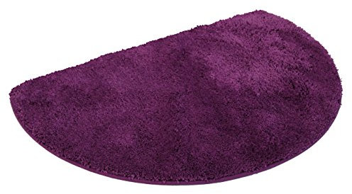 Kinzler J-10005/101 aubergine Duschmatte, Mikrofaser, 50x80 cm halbrund