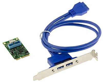 KALEA-INFORMATIQUE Carte Mini PCI Express MiniPCIe 2 Ports USB3 5G Chipset Via, avec Equerre vers 2X USB 3.0 A