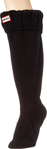 Hunter SOCKS CABLE 6 STITCH Calzini Uomo Nero Large