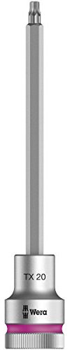 Wera 05003850001 8767 C HF TORX Embouts à douille TORX HF Zyklop à emmanchement 1/2 avec fonction de retenue, TX 20 x 140 mm, Rose