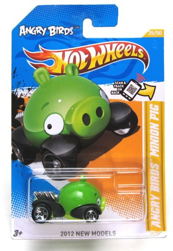 Hot Wheels ANGRY BIRDS MINION GREEN PIG 2012 New Models Series #35/50 Green Piggy 1:64 Scale Collectible Die Cast Car