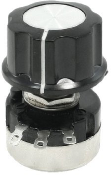 sourcing map RV24YN20S 10 K ohm, Turn Carbon Film Rotary Taper Potentiometer Knopf w