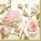 Beauty Roses - Pack of 20 paper napkins - 33x33cm - 3ply - Floral Decoupage Shabby Chic