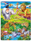Larsen US16 Rahmenpuzzle für Kinder I Löwenkönig und Tiere der Savanne I Puzzle ab 3 Jahre I Tolles Kinderpuzzle mit 18 Teilen I Spiel, Spaß & Lernen