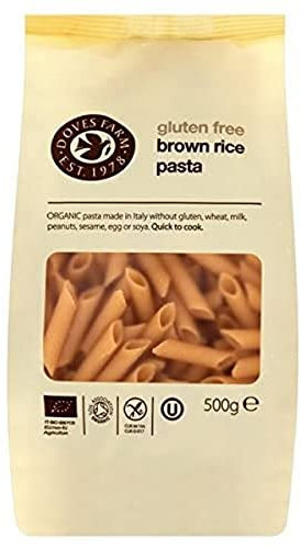 Doves Farm Organic Gluten Free Brown Rice Penne Pasta, 500 g (Pack of 1)