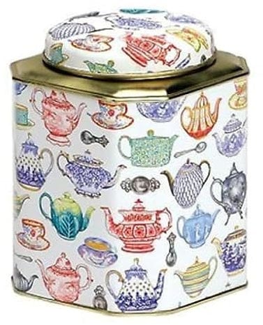 Tea Caddy - Cut Corner - TEAPOTS Design - 10cm
