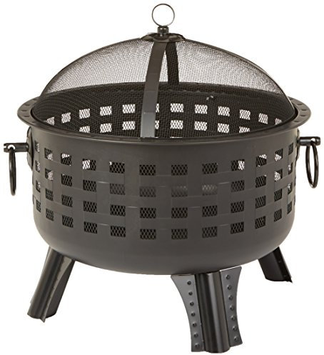 Amazon Basics Ronde Braséro en acier avec maillage, 60 cm