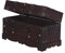 FD00432 Truhe, Holztruhe, Schatzkiste,Kiste, Piratenkiste, Kleinmöbel, Mit Metallbeschlägen, Antikoptik, Holz, verschieden Größen, Maritim, Deko, Hochwertig, Kolonialtruhe, Kolonialstil, Holzbox, Truhe mit ornamenten und Lederriemen . Gr. M bis XXL (Größe M 40 x 19 x 22cm)