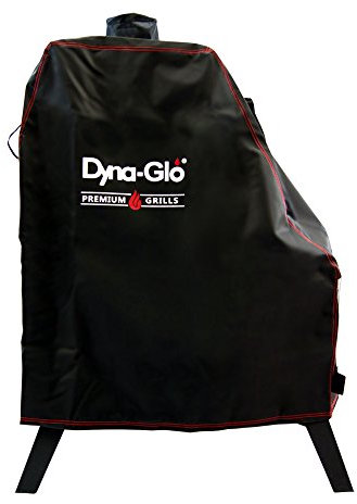 Dyna-Glo DG1176CSC Premium Vertikal Offset Holzkohle-Räuchergrillabdeckung, Schwarz