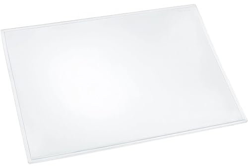 Läufer 43740 Durella transparent matt, durchsichtige Schreibtischunterlage 50x70 cm, transparente Schreibunterlage für hohen Schreibkomfort
