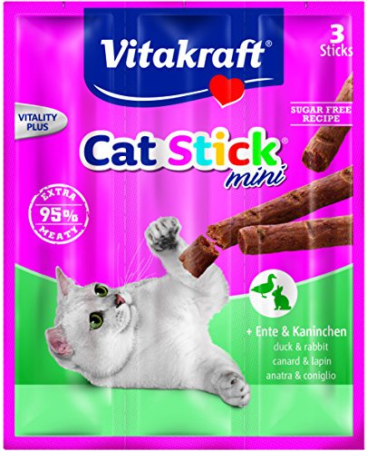 20er Pack Vitakraft Cat Cat-Stückick mini Ente&Kaninchen 3Stück