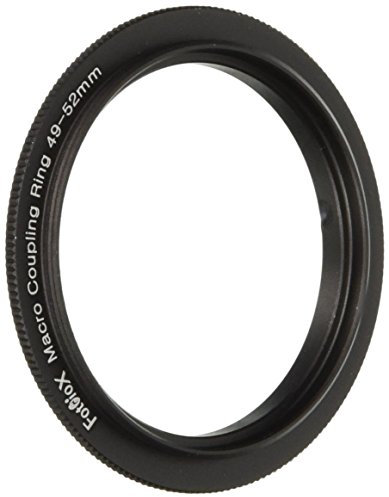 Fotodiox 49 mm, 52 mm, 49–52 mm Macro Close-up Reverse Ring, Anodized Black Metal Ring, für Nikon, Canon, Sony, Olympus, Pentax, Panasonic, Samsung Kamera