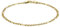 CARISSIMA Damen 9k (375) Gelbgold Hollow 2.2mm Diamantschliff Figaro Kettenarmband 19cm/7.5zoll 1.25.0102