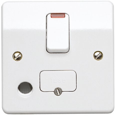 Mk K1070WHI 13A Double Pole Switched Connection Unit with Neon
