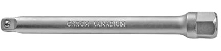 SW-Stahl 05805L Verlängerung 3/8 Zoll - 150 mm Steckschlüssel-Zubehör | Chrom-Vanadium-Stahl matt verchromt, Premium Qualität mit zusätzlichem Außen-Sechskant Antrieb, 10 mm Vierkant