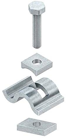 Niedax Spannklaue SPKGM 25 F Befestigungselement für Stiel/Profilschiene 4013339934959