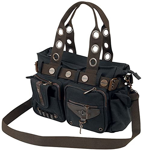 Banned Alternative Black Brown Key Bag Unisex Umhängetasche schwarz