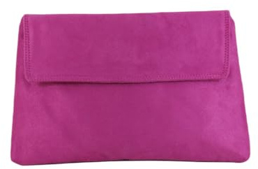 LONI Charmant sac à bandoulière imitation daim, Rose fuchsia (Rose) - Charming Suede-Hot Pink