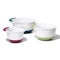 OXO Good Grips Ensemble 3 Bols à mélanger avec poignées Couleur Bleu Marine, Vert et Aubergine
