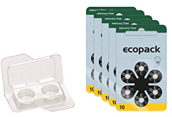 30er Pack kompatibel mit Varta Ecopack Typ 10 Hörgerätebatterien (PR70 ZL4) – 30 Stück | Zinc-Air Technologie | Lange Laufzeit | Quecksilberfrei