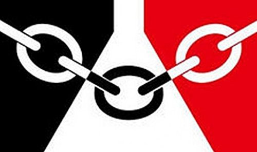 Black Country Flag 5ft x 3ft Large - 100% Polyester - Metal Eyelets - Double Stitched