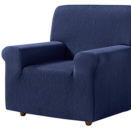 Zebra Textil Elastische Sofa-Husse Beta Größe 1 Sitzer (Von 70 bis 100 cm), Farbe Blau (Mehrere Farben verfügbar)