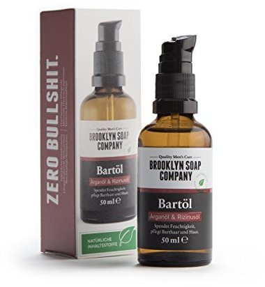 Bartöl (50ml) · BROOKLYN SOAP COMPANY · Bart Öl für die tägliche Bartpflege von 3-Tage-Bart oder Vollbart · Beard Oil als Geschenk für Männer und für die Reise ✓