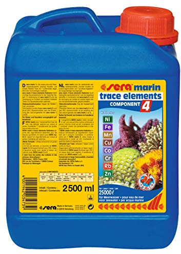 sera marin COMPONENT 4 trace elements Kationics 2,5 Liter - Liefert wichtige Spurenelemente für den täglichen Bedarf, Wasseraufbereiter Meerwasser