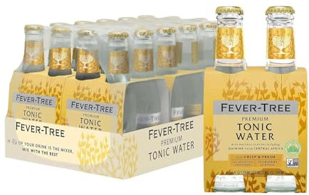 FEVER-TREE Premium Indian Tonic Water con Aromi Naturali, Essenza di Arancia Amara, Chinino, Acqua Tonica di Fonte ad alta Carbonatazione, 4x 200ml, 24 pezzi