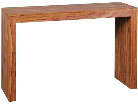 FineBuy Konsolentisch Massivholz 115x40x75 cm Flurtisch, Design Dielentisch Anrichte Schmal, Arbeitstisch Schreibtisch Modern, Konsole Eingangstisch Naturholz