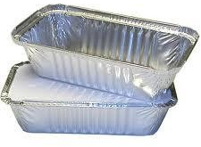 Deli Supplies 500x Aluminium Foil Containers & Lids Size 6A Trays Tray Takeaway Silver Chinese
