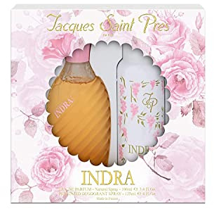 Indra for Women Eau De Parfum Spray 3.4-ounces Plus Indra Deodorant Spray 4 Oz