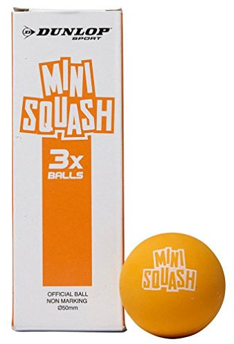 Dunlop Squash Bälle Mini Play, Kinder Alter 7-10 (3 Bälle)