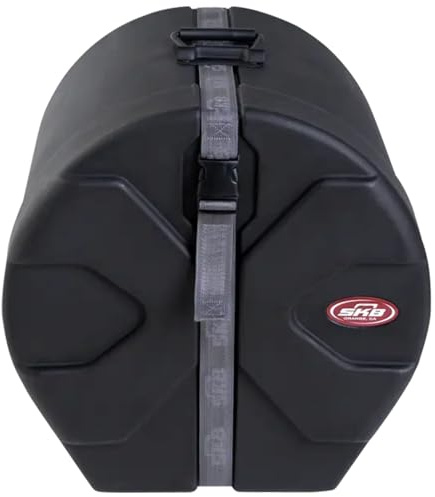 SKB 14 x 14 Floor Tom Case with Padded Interior, D-Shaped Drum Design, and Molded in Feet for Upright Positioning and Stability, Black