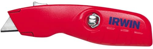 IRWIN Utility Knife, Self-Retracting for Safety (2088600), Red