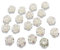 Syntego 50pcs Round Ivory 12mm Flat Back Rose Flower Resin Pearls Craft Gems Cabochon