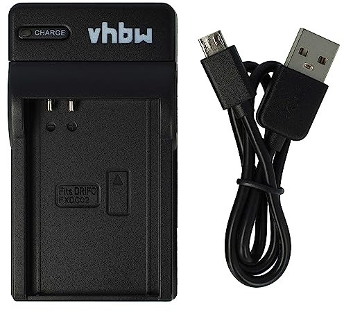 vhbw USB Ladegerät kompatibel mit Drift Innovation Ghost S Kamera Camcorder/Akku - Ladeschale, Ladeanzeige, 4,2 V
