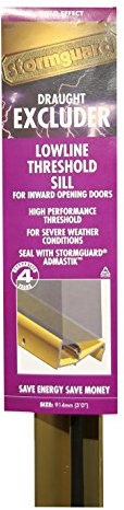 STORMGUARD Lowline Door Threshold 914mm Gold Sill Weather Water Draught Excluder Seal
