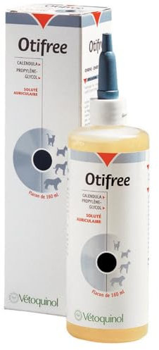 Otifree Vetoquinol Solution Auriculaire de Lavage et de Nettoyage de l'Oreille Externe 60ml