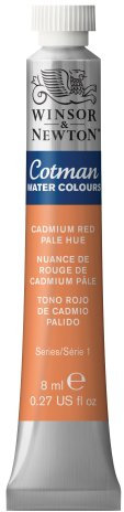 Winsor & Newton Cotman Aquarelle Tube 8ml Rouge de Cadmium Clair Imitation