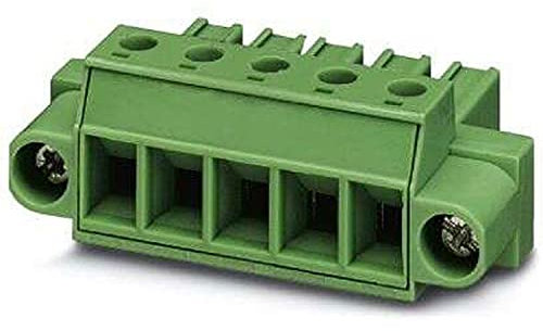 PHOENIX CONTACT PC 4/6-STF-7,62 Leiterplattensteckverbinder, 4mm² Nennquerschnitt, 6 Anschlüsse, PC 4/..-STF Artikelfamilie, 7.62mm Rastermaß, Grün, 50 Stück