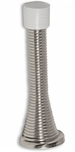 5 x Chrome Silver Spring Door Stop Stops Stopper Doorstop Inc Fixings & Screws