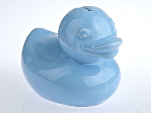 By-Bers Duck-O-Bert, Sparente in hellblau, Ente als die wohl süßesten Spardose, Sparschwein, Sparkasse der Welt, extravagantes Geschenk
