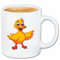 Reifen-Markt Kaffeetasse KLEINES KÜKEN MIT AUSGESTRECKTEN FLÜGELN KÜCKEN HAUSHUHN GEFLÜGEL GOCKELHAHN HUHN HENNE HAHN HÄHNCHEN HÜHNCHEN Keramik 330 ml in Weiß