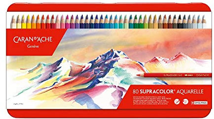 Caran d'Ache 3888.38 Supracolor Soft Pencils - Assorted Colours (Tin of 80)