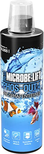 MICROBE-LIFT Phos-Out 4 - 473 ml - Hochwirksamer flüssiger Phosphat-Entferner, verbessert Wasserqualität in Allen Aquarien, frei von Lanthan, bindet effektiv Phosphate.
